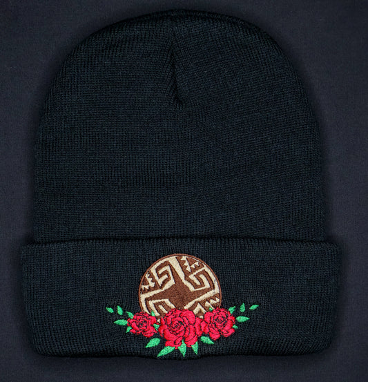 Squash Blossom & Rose Beanie