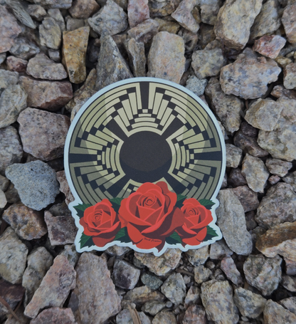 Squash Blossom & Roses Sticker