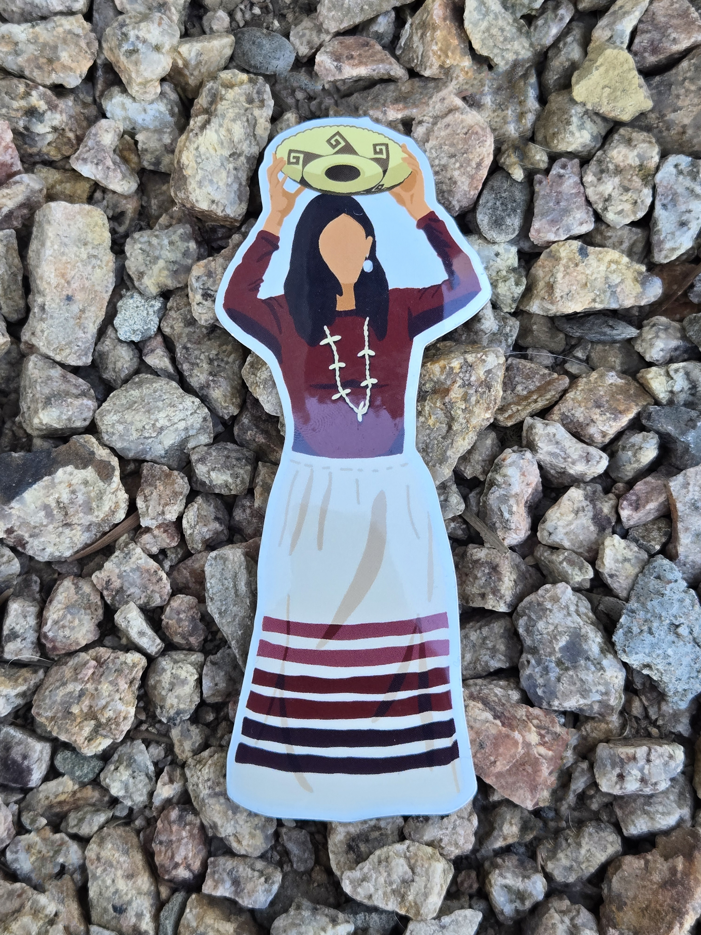 Maroon Basket Dancer Sticker