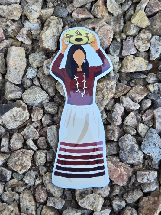 Maroon Basket Dancer Sticker